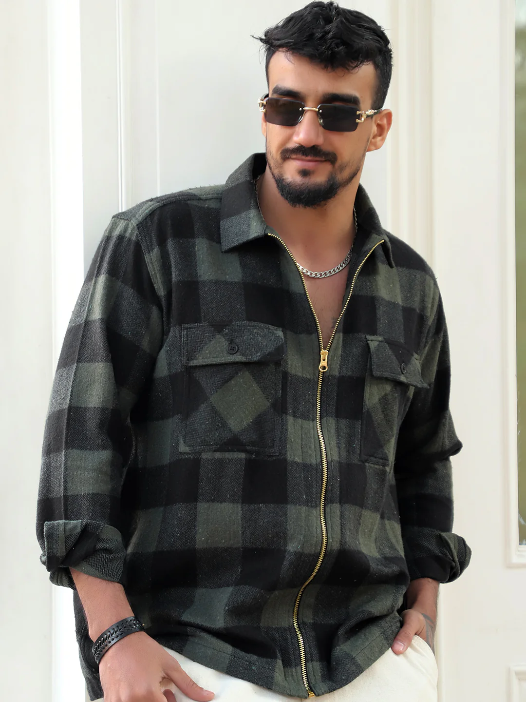 Ashford Pine Green Check Full Sleeve Shirt - Image 4