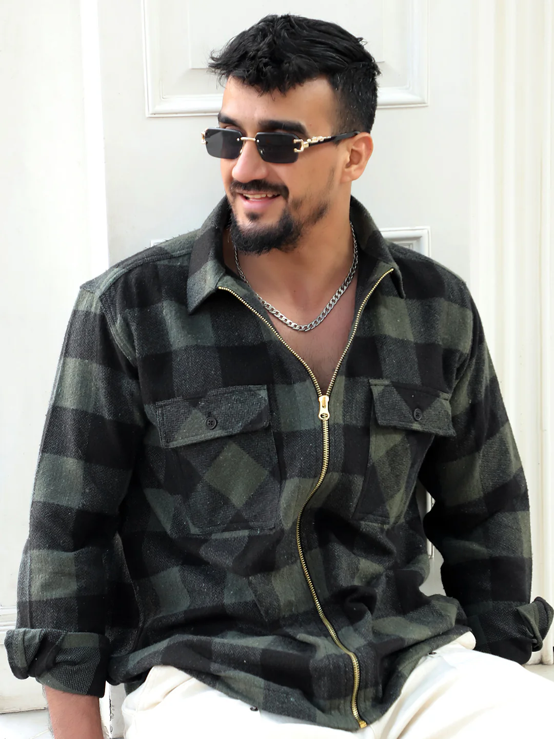 Ashford Pine Green Check Full Sleeve Shirt - Image 6