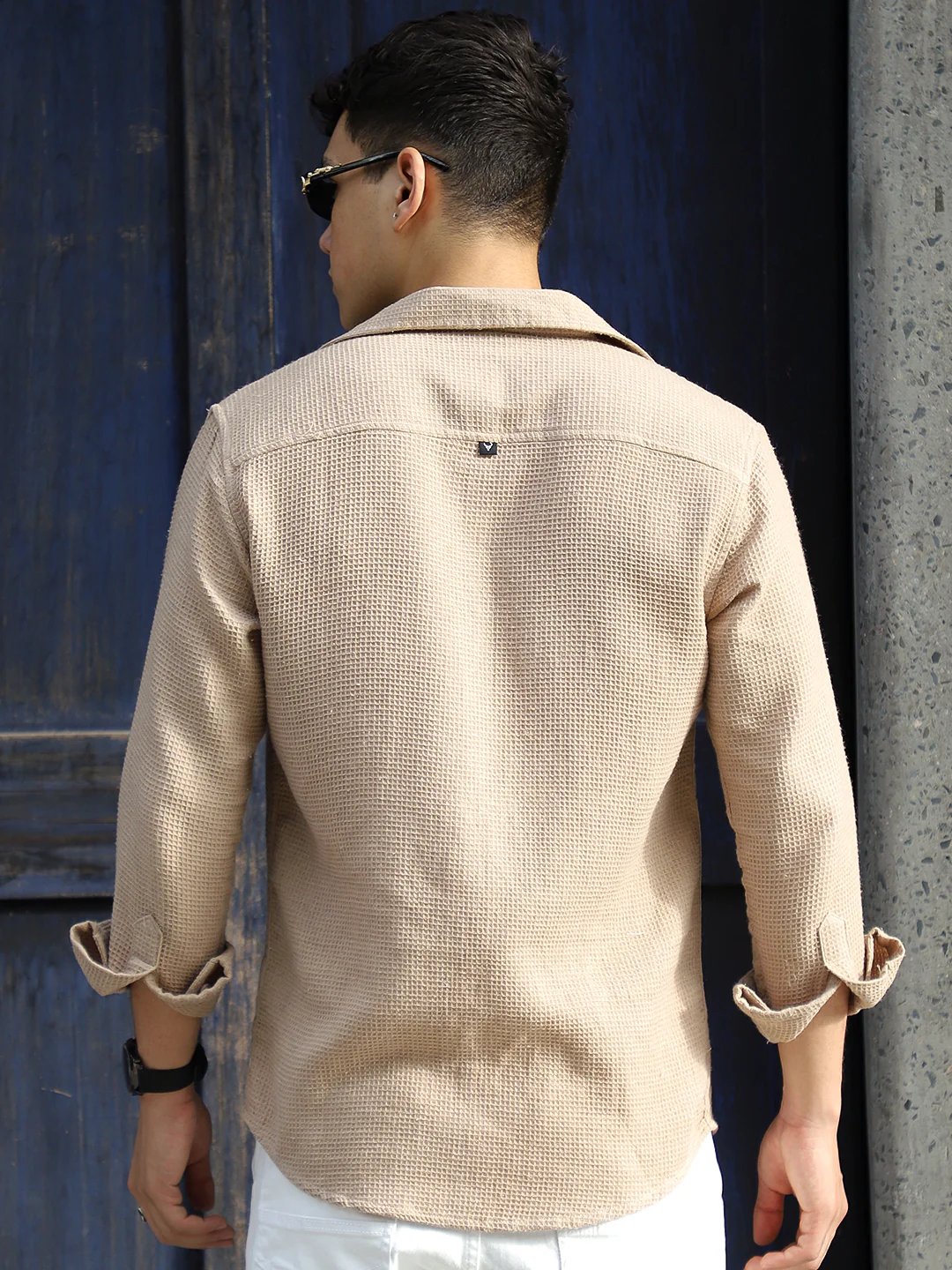 British Vintage Beige Full Sleeve Shirt - Image 5