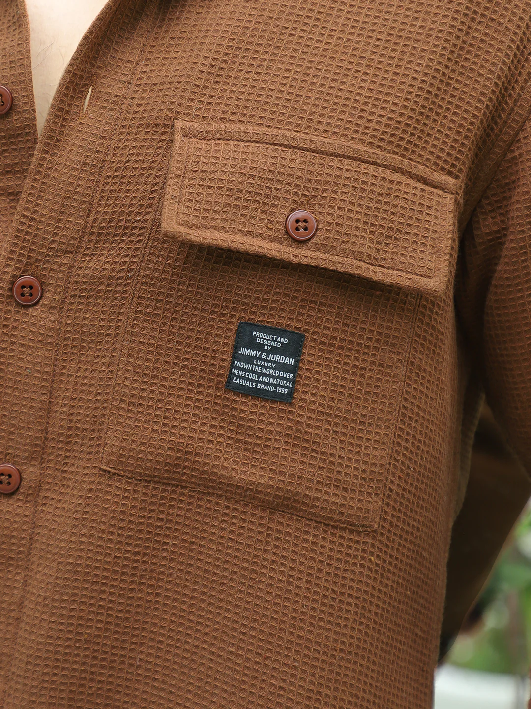 British Vintage Brown Full Sleeve Shirt - Image 4