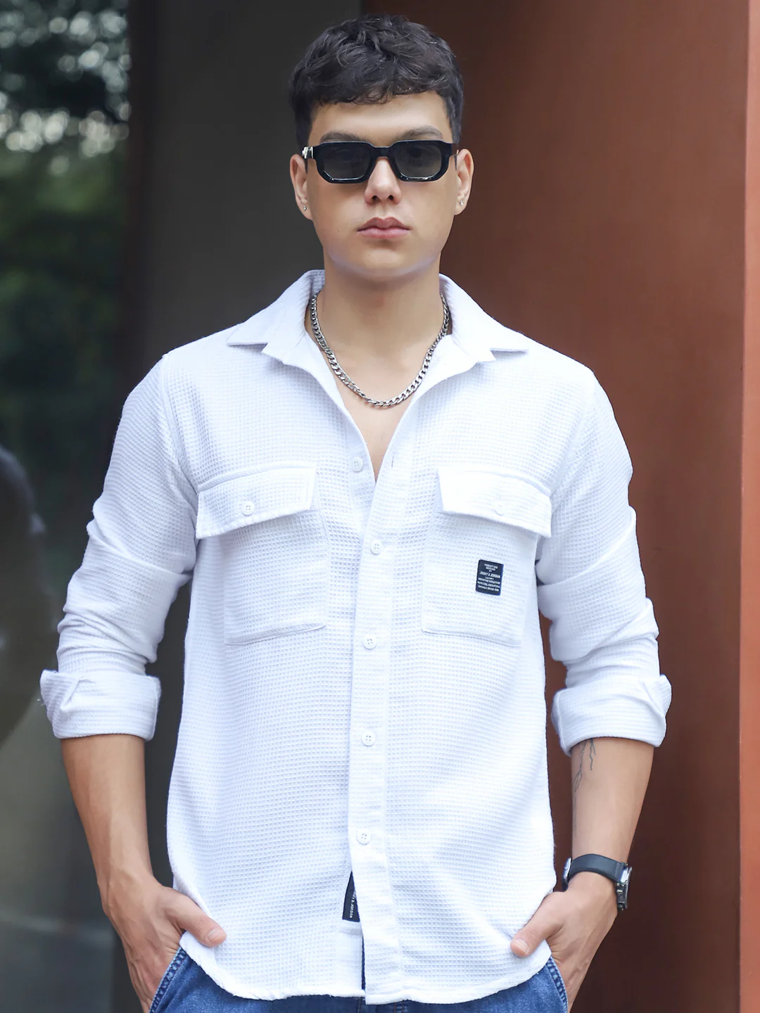 British Vintage White Full Sleeve Shirt - Image 3