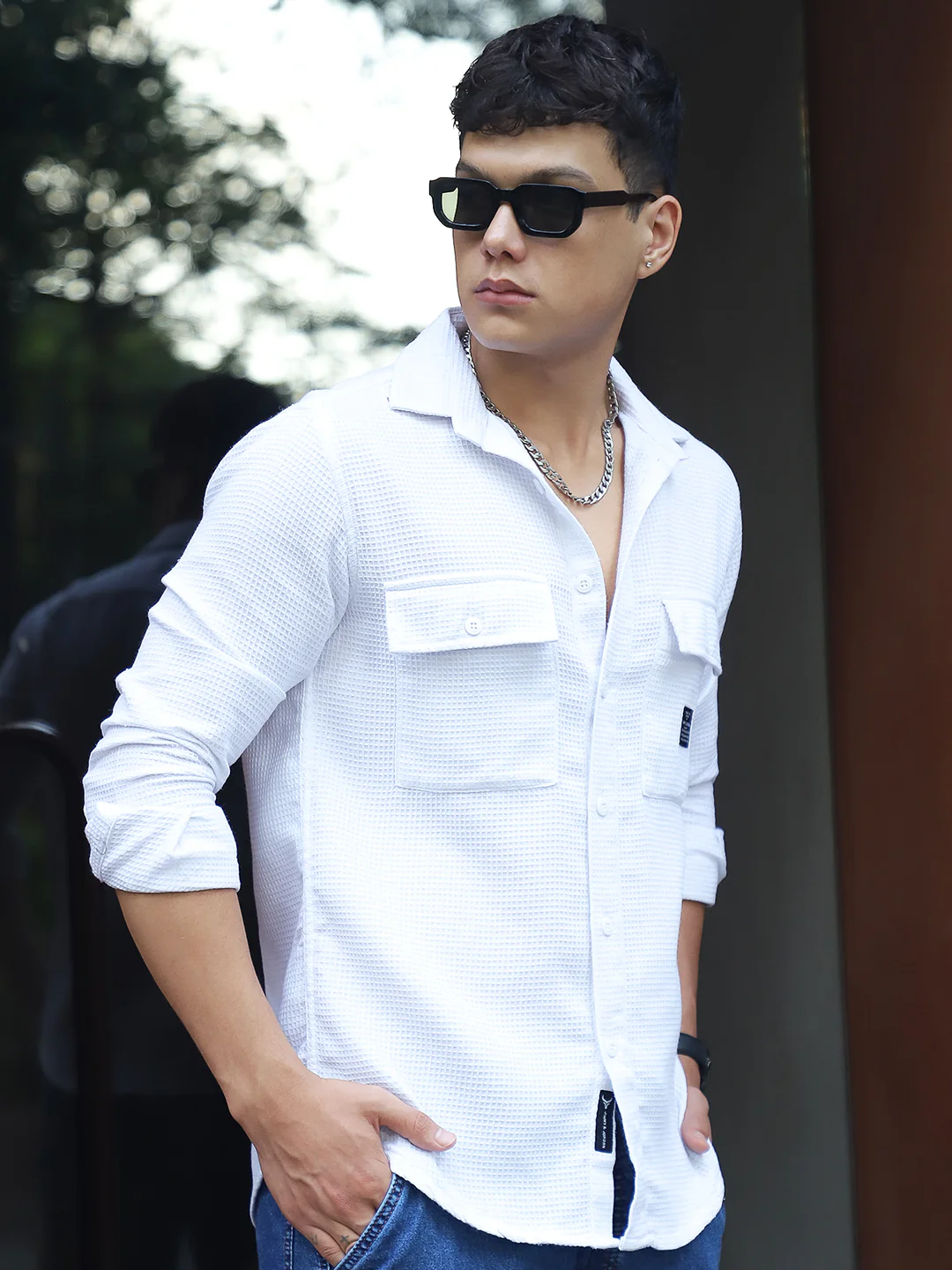 British Vintage White Full Sleeve Shirt - Image 5