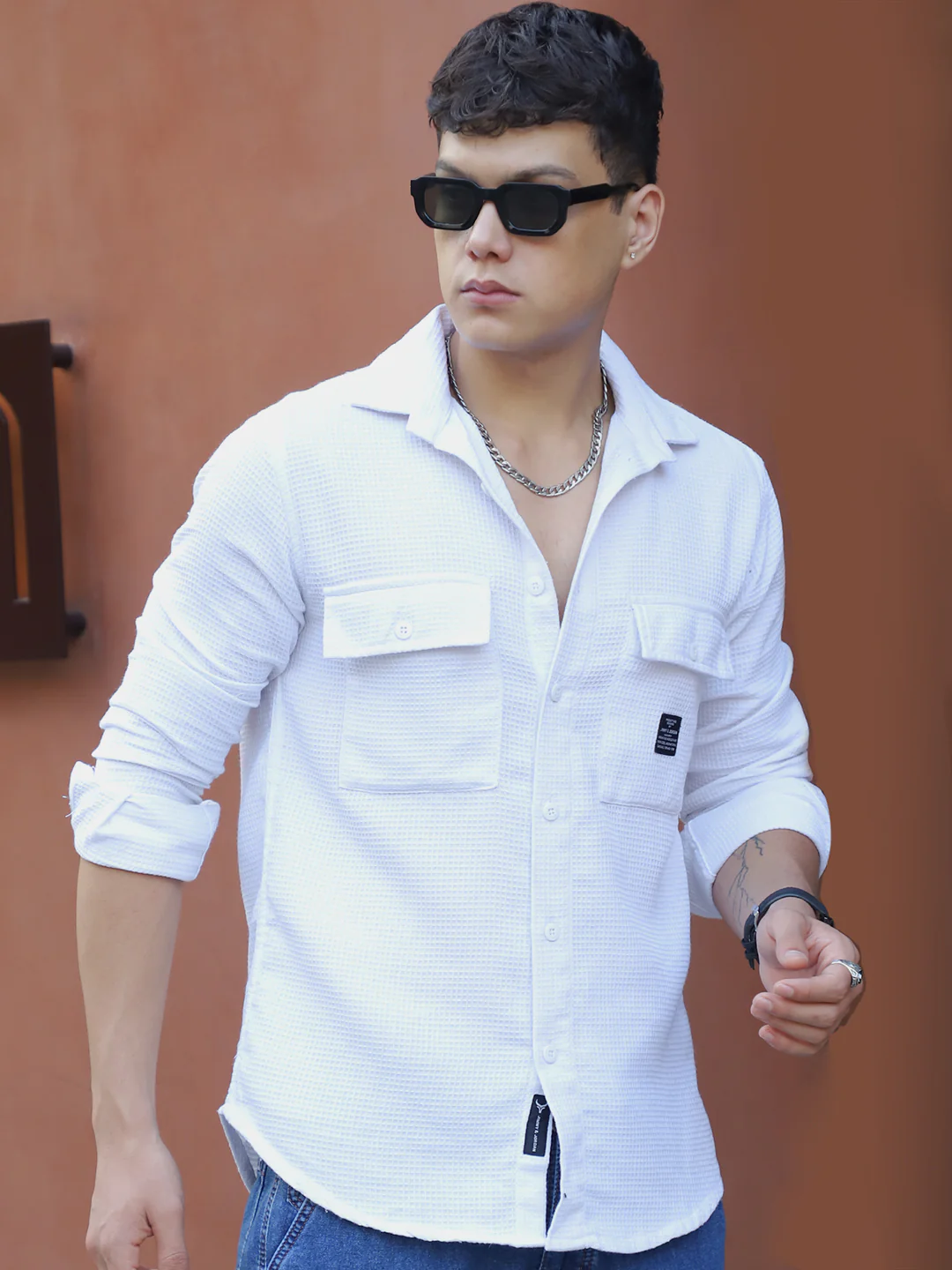 British Vintage White Full Sleeve Shirt - Image 8