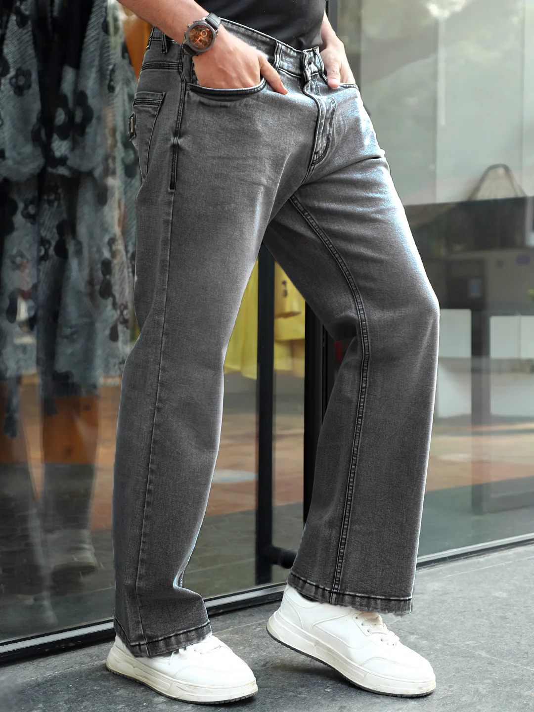 Chicago Grey Denim Jeans - Image 3
