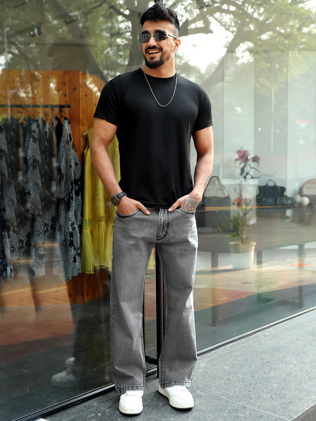 Chicago Grey Denim Jeans - Image 7