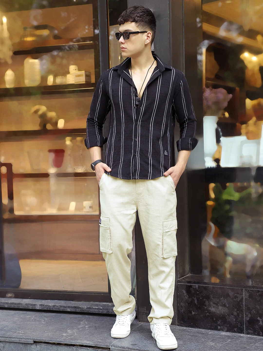 Desert Cream Linen Cargo - Image 8