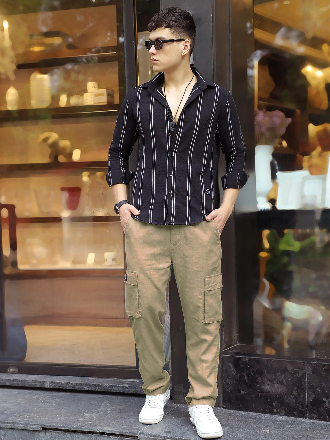 Desert Khaki Linen Cargo - Image 8