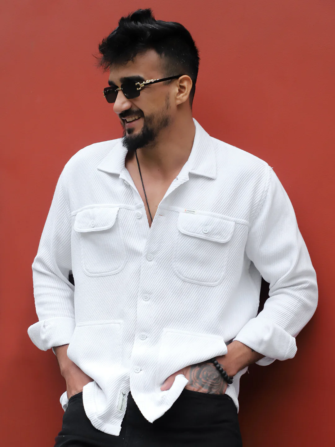 Earthcore Textured White Shacket - Image 4