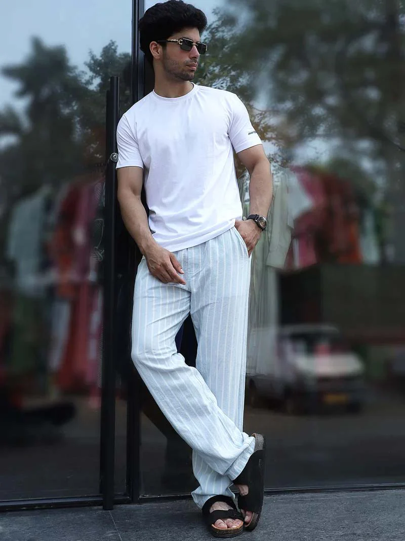 Frostline Sky Blue Stripe Trouser - Image 9