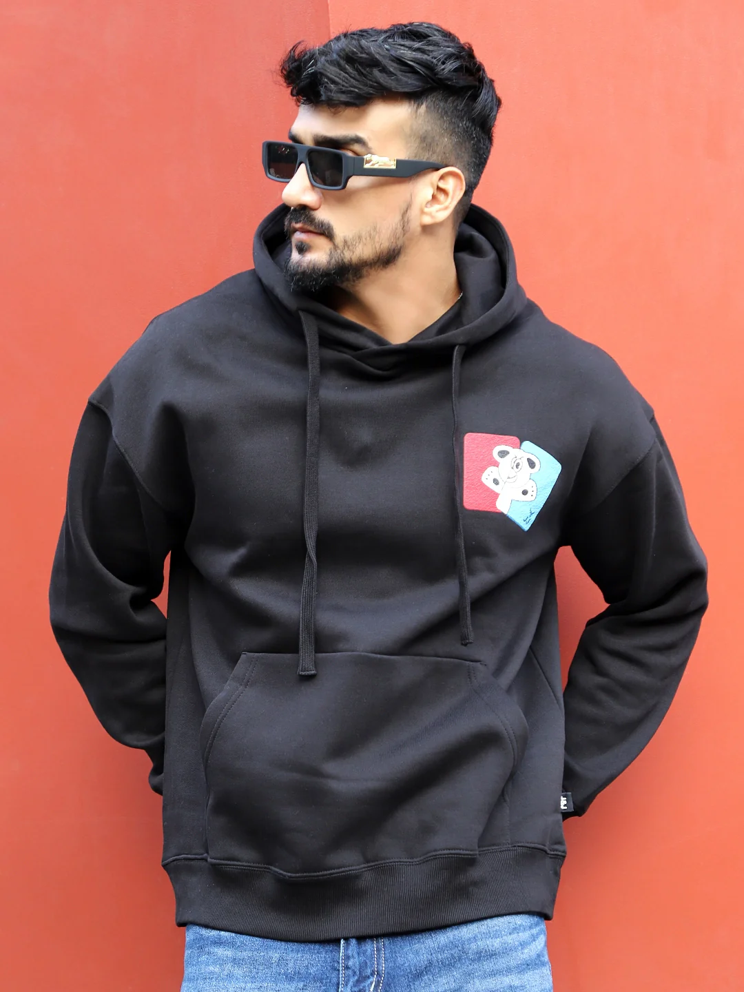 Lancaster Street Black Oversized Hoodie - Image 10