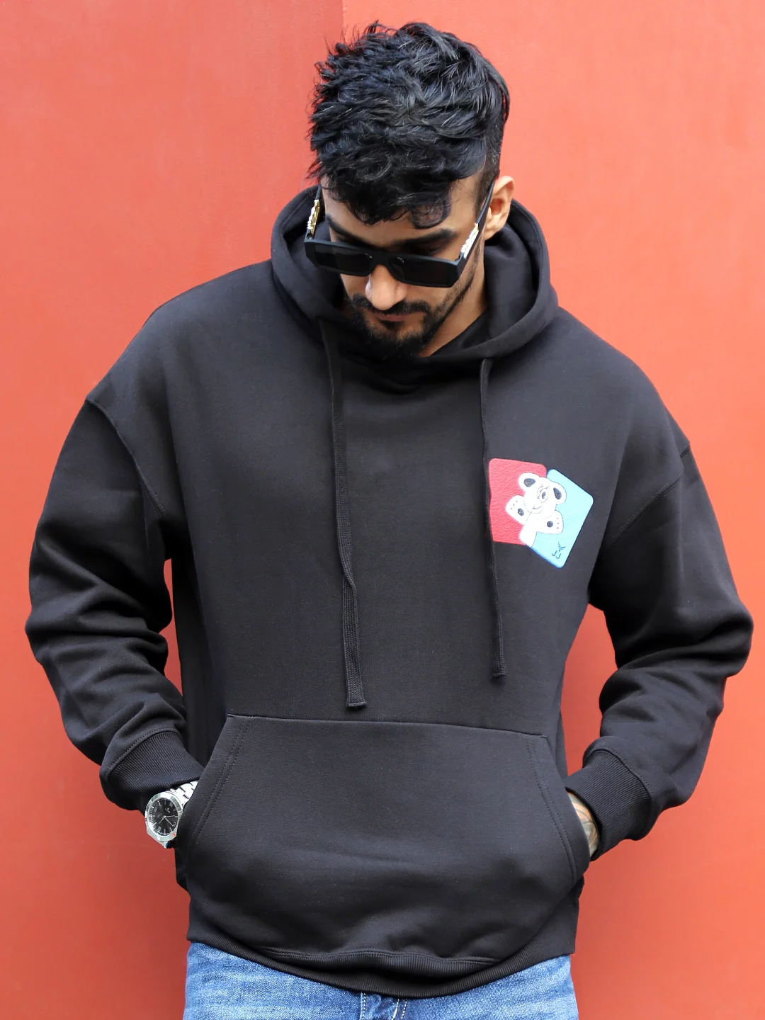 Lancaster Street Black Oversized Hoodie - Image 11