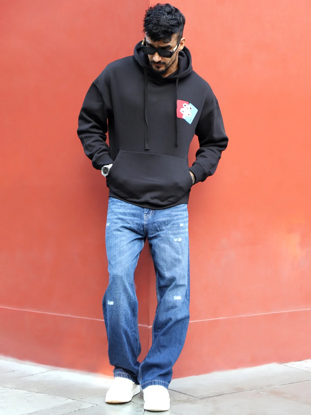 Lancaster Street Black Oversized Hoodie - Image 12