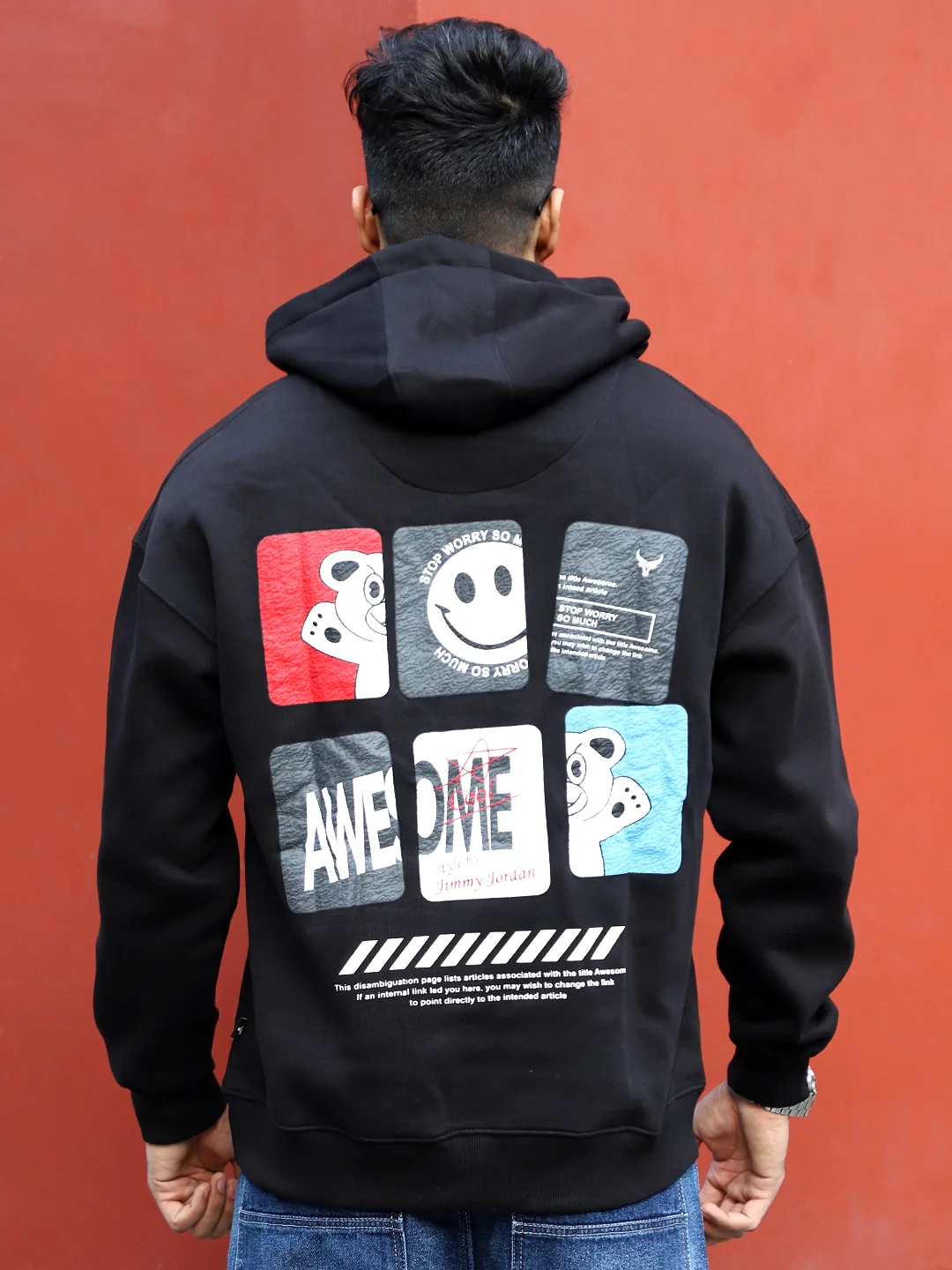 Lancaster Street Black Oversized Hoodie - Image 3