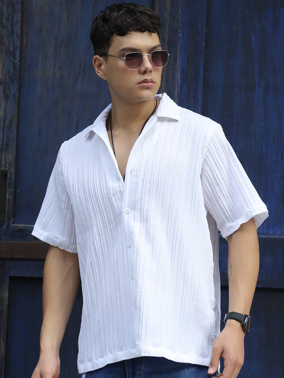 Lush White Half Sleeve Shirt - Image 3