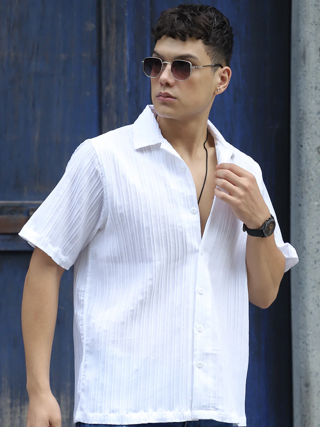 Lush White Half Sleeve Shirt - Image 4