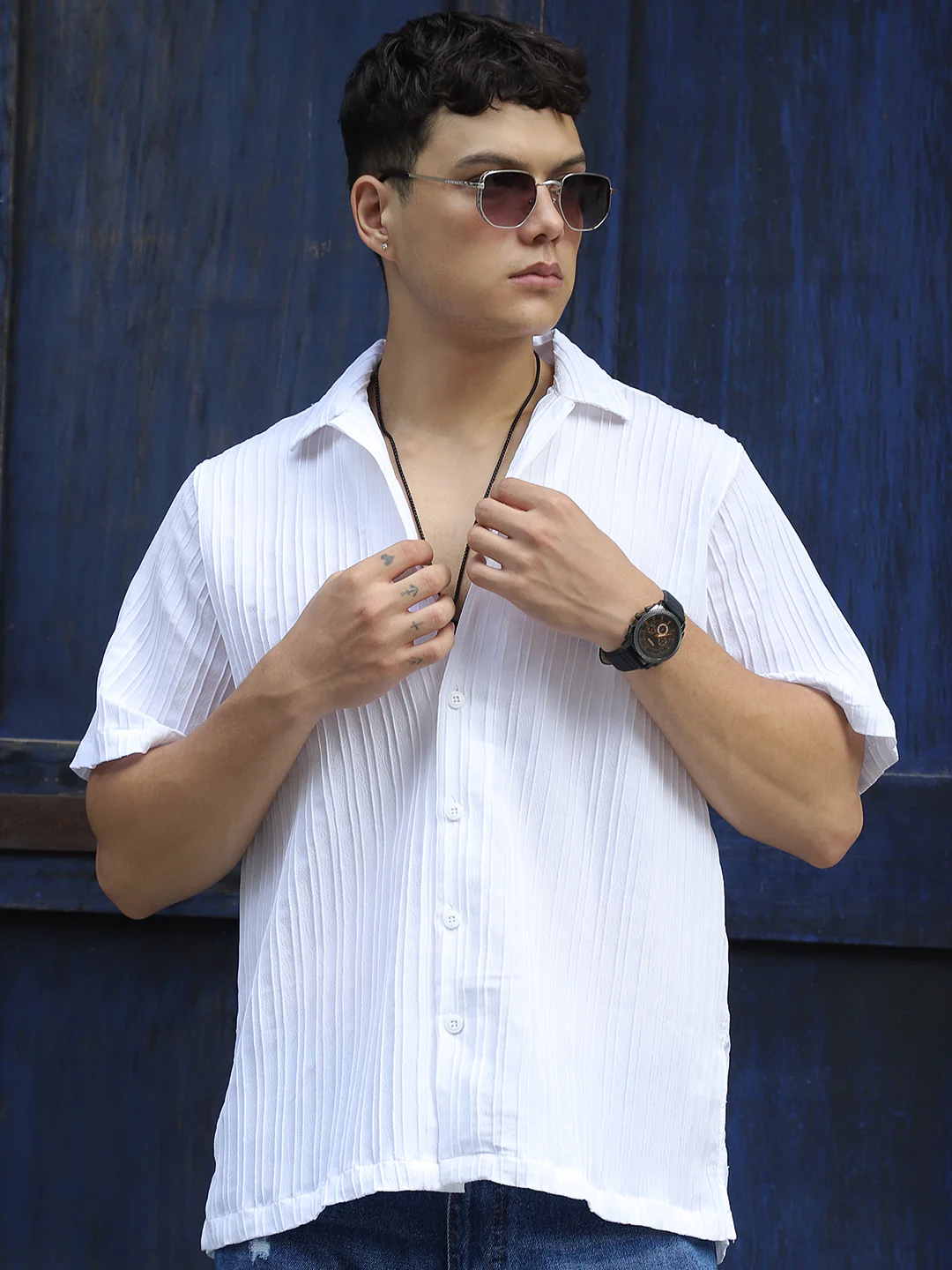 Lush White Half Sleeve Shirt - Image 5