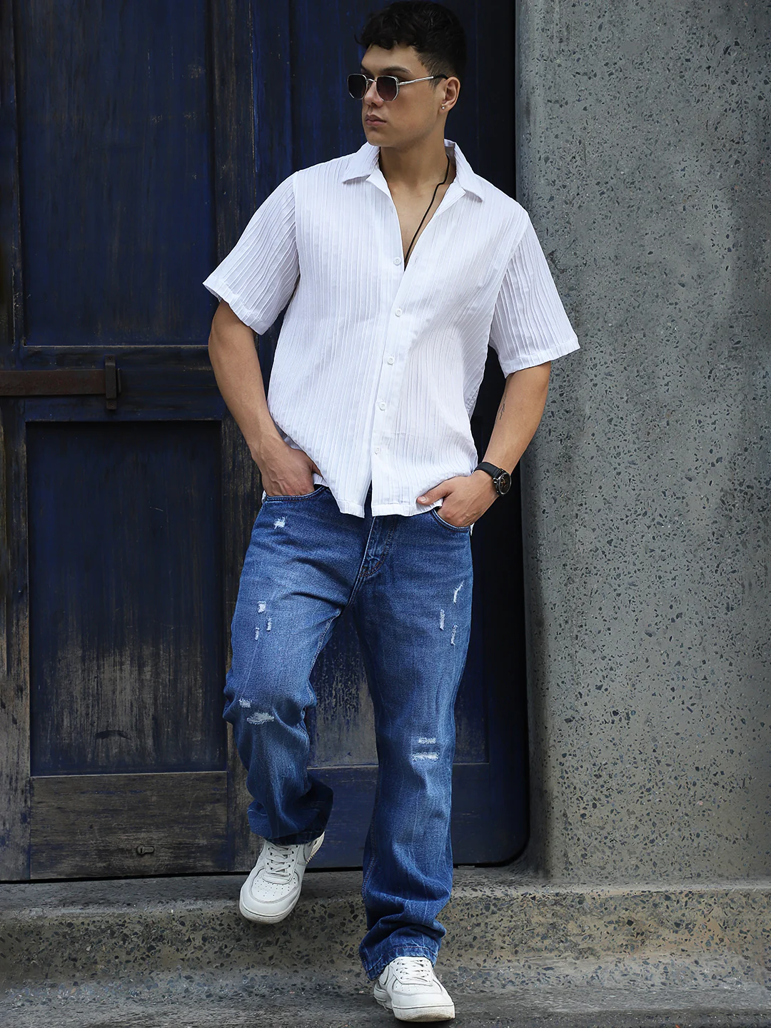 Lush White Half Sleeve Shirt - Image 9