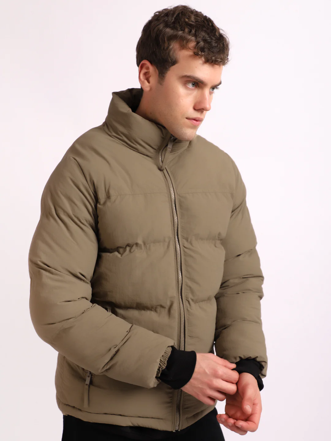 Northbound Camel Brown Oversized Puffer Jacket - Image 7