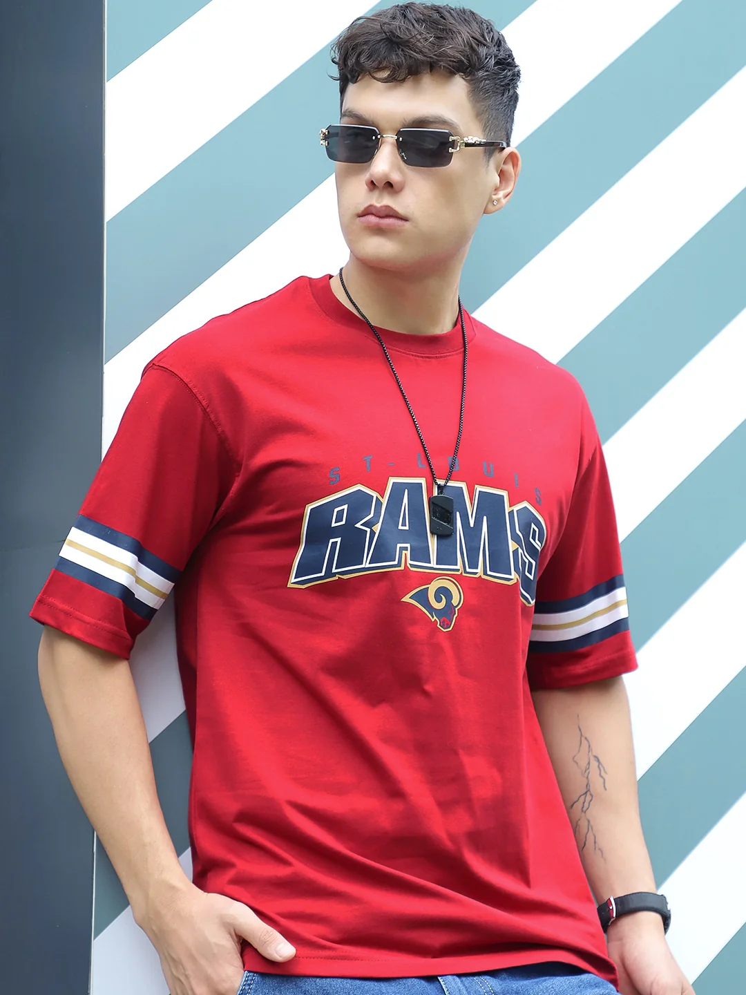 Drama Magnet Red Oversized Tee - Image 6