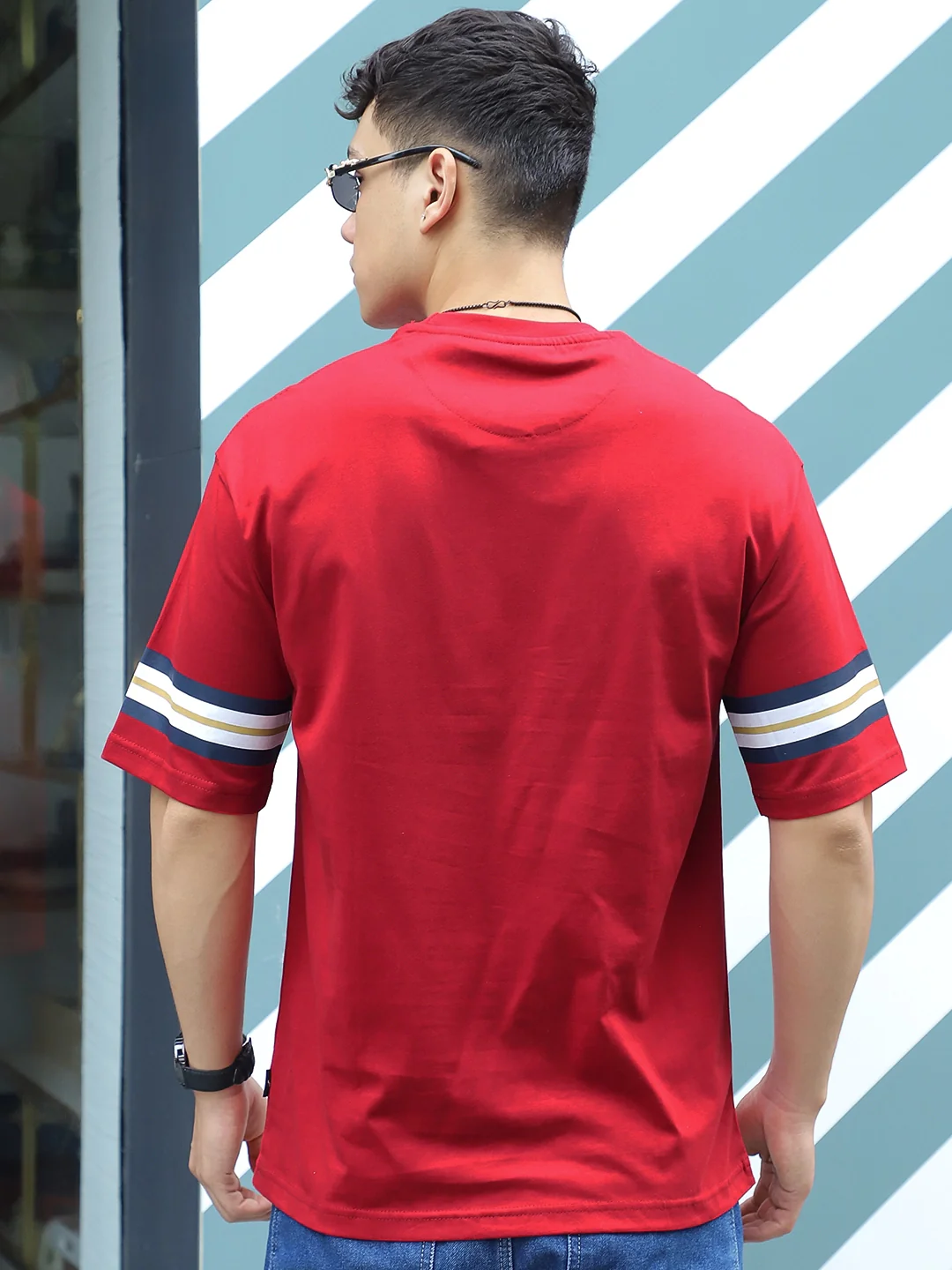 Drama Magnet Red Oversized Tee - Image 8