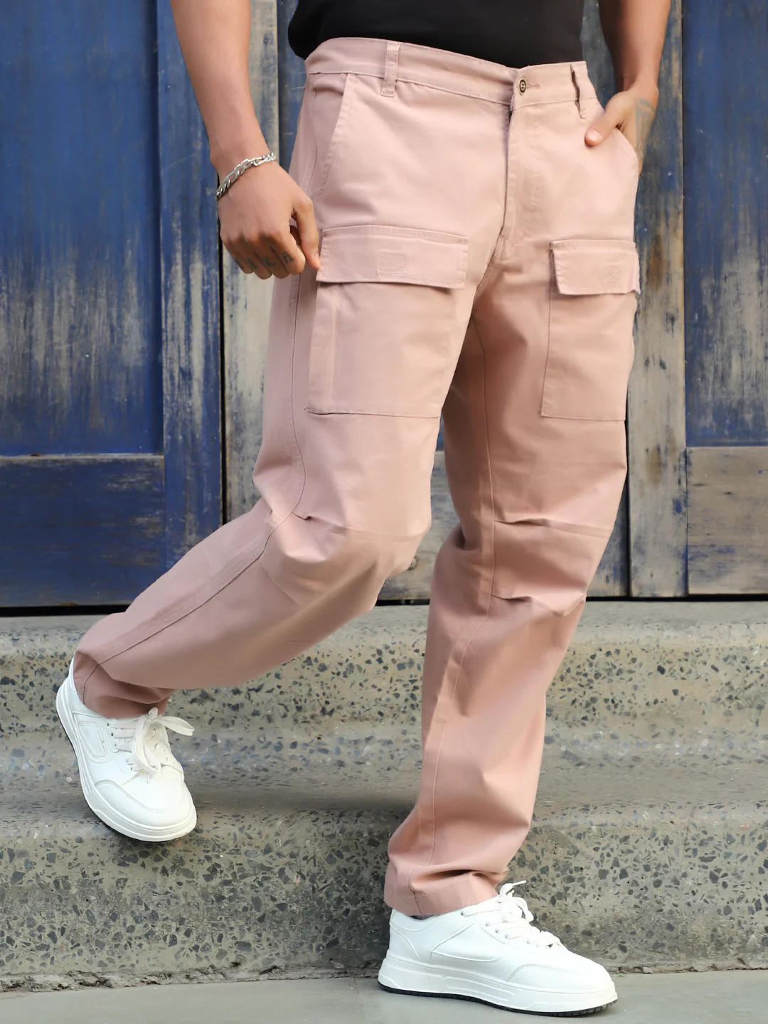 Riverside Rough Pink Cotton Cargo - Image 5