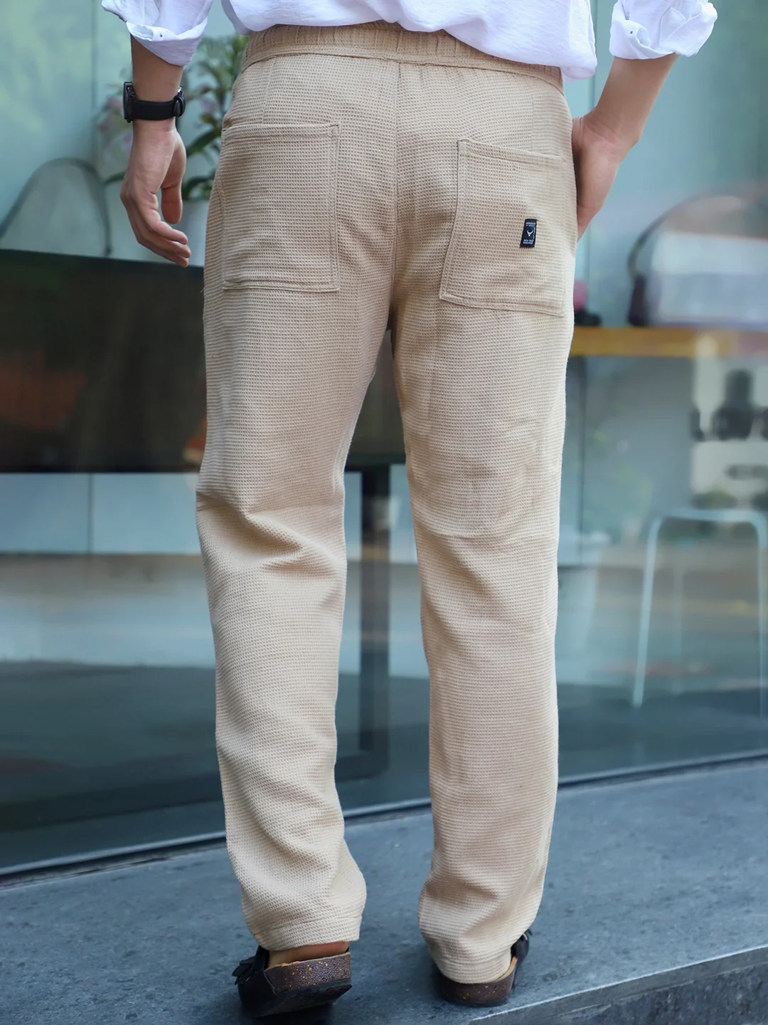Shorefit Beige Texture Trouser - Image 10