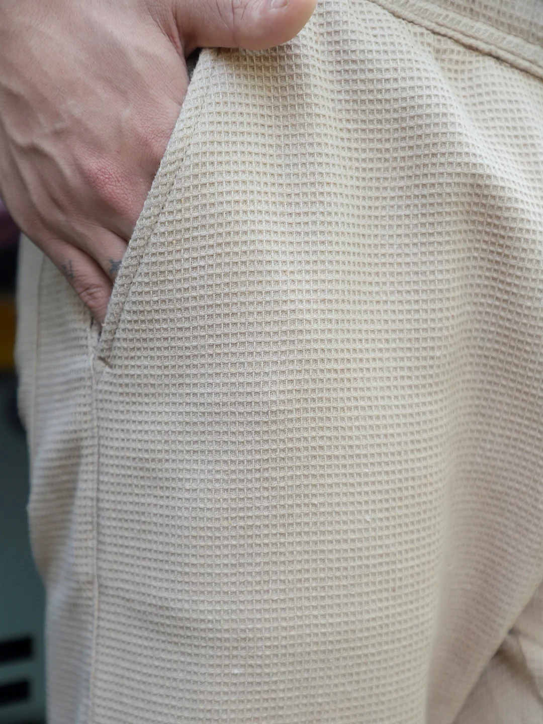 Shorefit Beige Texture Trouser - Image 8