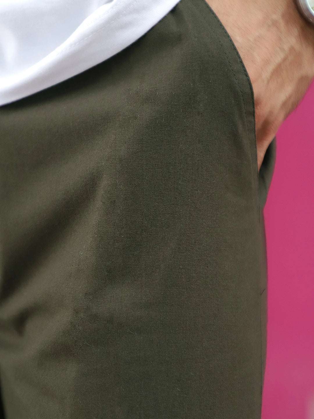 TerraTone Olive Green Baggy Fit Cotton Cargo - Image 9