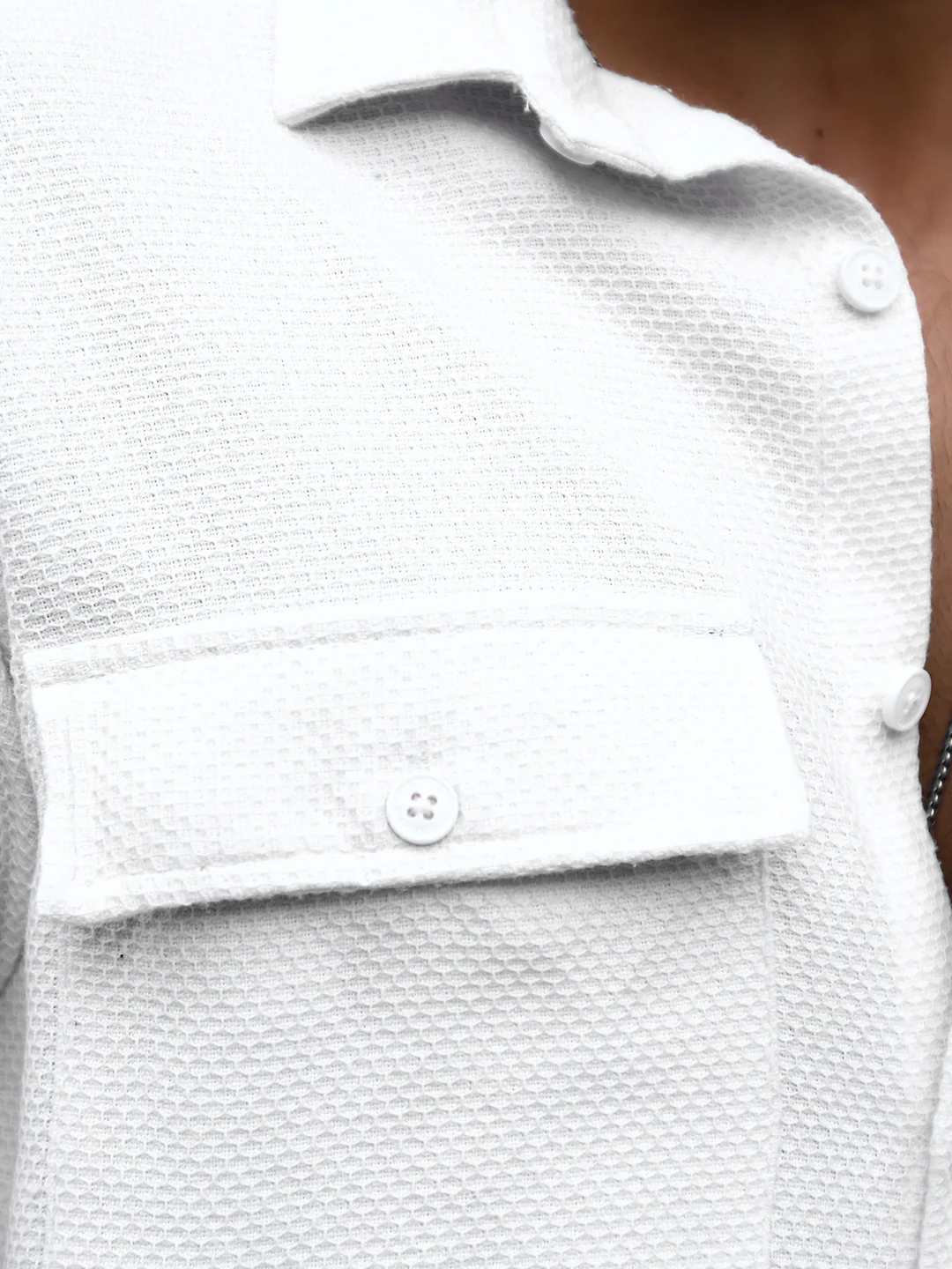Tuscan White Texture Full Sleeve Shirt - Image 8
