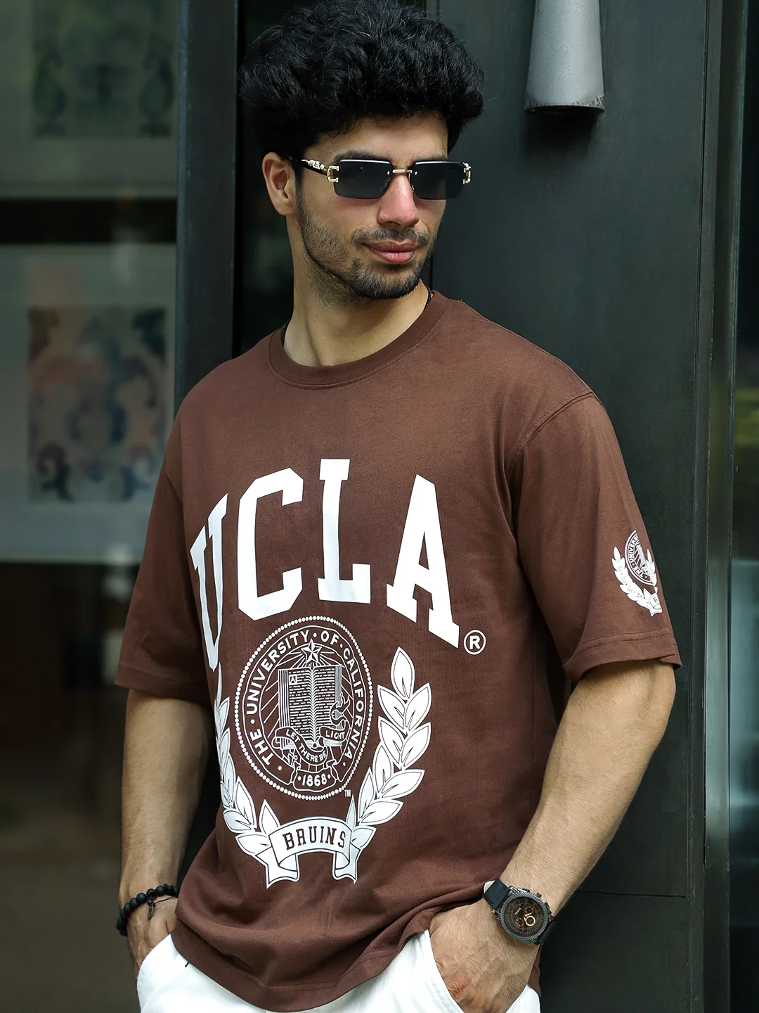 Toxic Mocha Brown Oversized Tee - Image 5