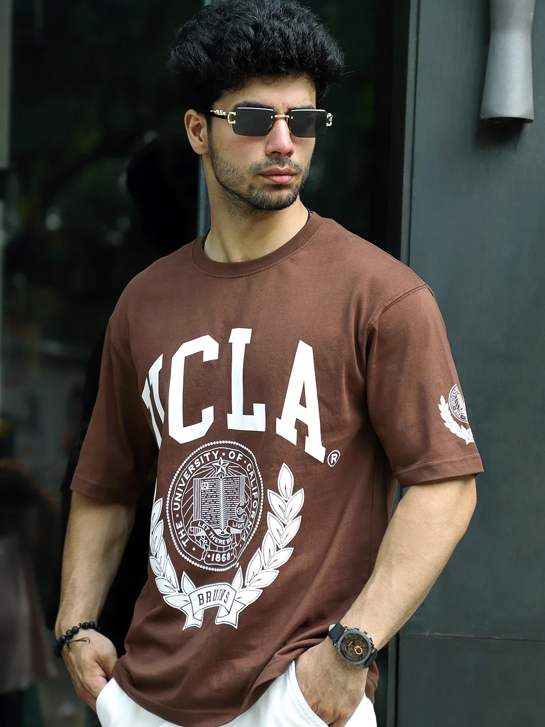 Toxic Mocha Brown Oversized Tee - Image 7