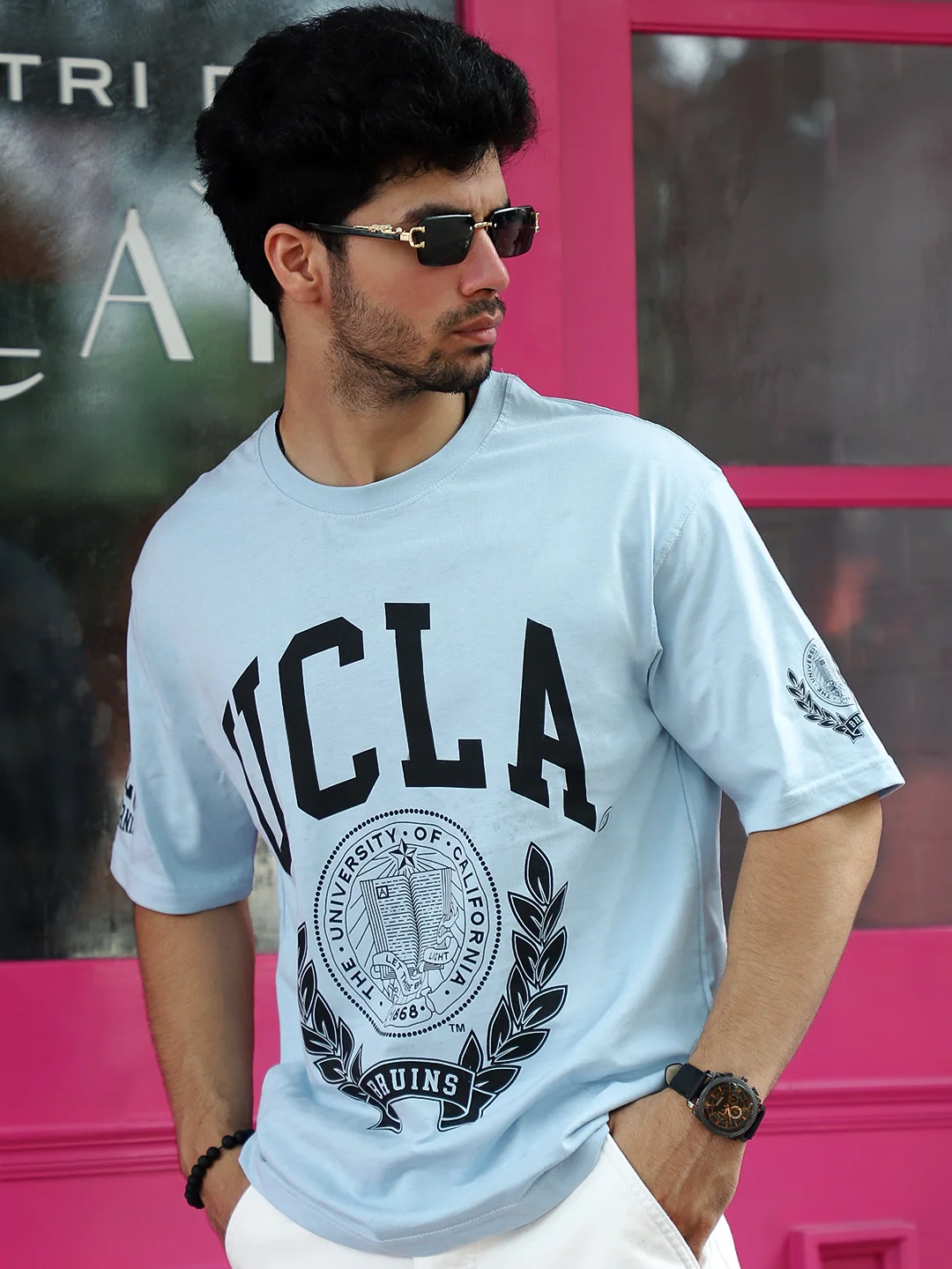 Toxic Sky Blue Oversized Tee - Image 3