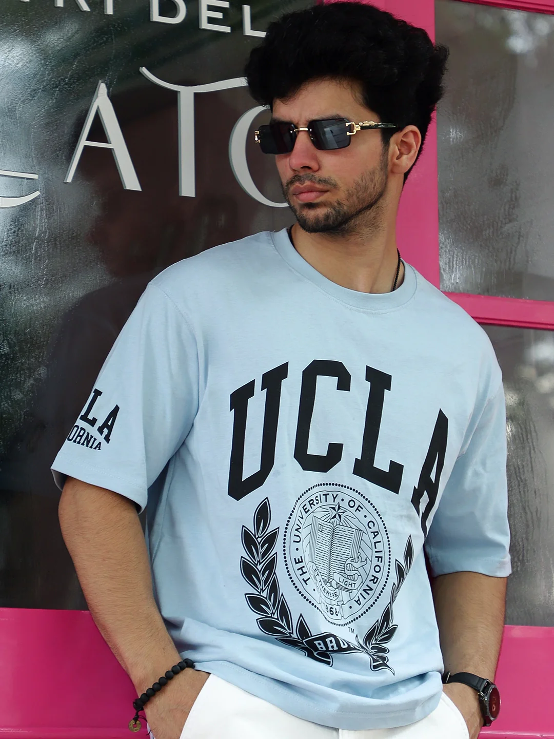 Toxic Sky Blue Oversized Tee - Image 5